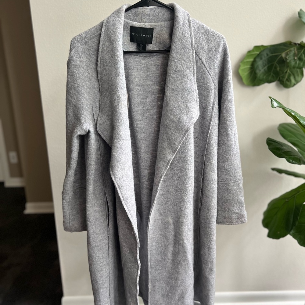 Women's Gray Open Coat